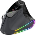 Ergonomic Vertical Mouse Wireless, Rechargeable Bluetooth Ultra-Fast Scrolling 4800 DPI Ergo Mouse, 2.4G Quiet Clicks 6 Buttons