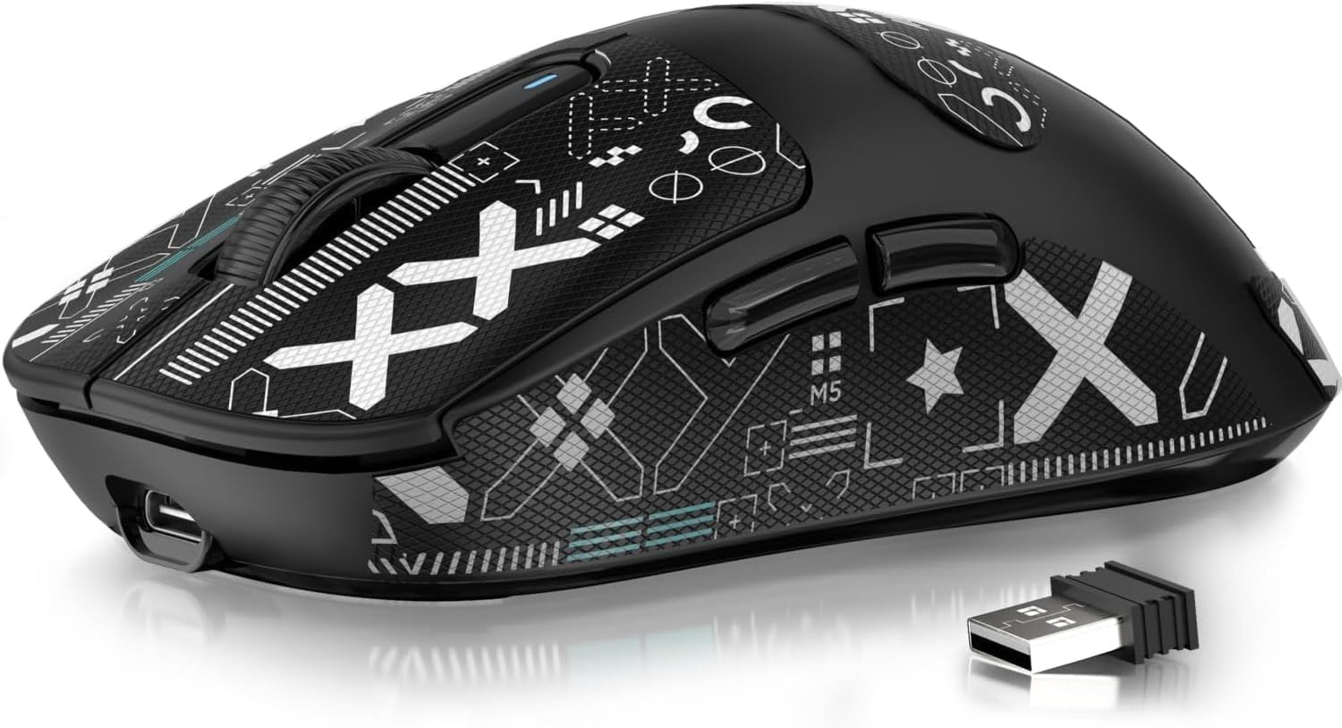 Wireless Gaming Mouse, 49g Lightweight Triple Mode Ergonomic Computer Mouse, PAW3395 26K DPI Sensor, 200h Battery Life