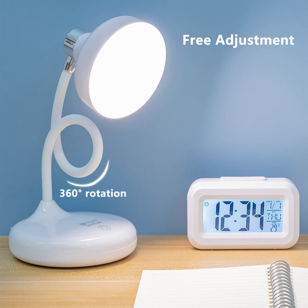 Dorm room essentials, Soft Light Eye Protection Brightness Can Be Adjustment Multiple Lighting Angles Large Capacity Built-in Battery Learning Desk Lamp