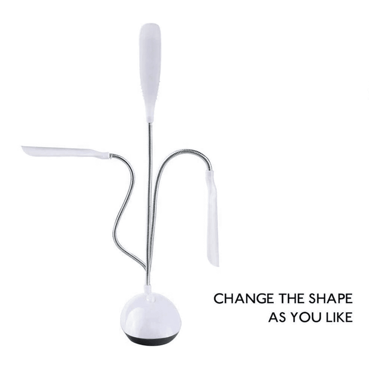 3X Light LED Desk Lamp 360 Degree Rotating Eye Protection Kids Student Reading Light LED Desk Lamp for Home ,White