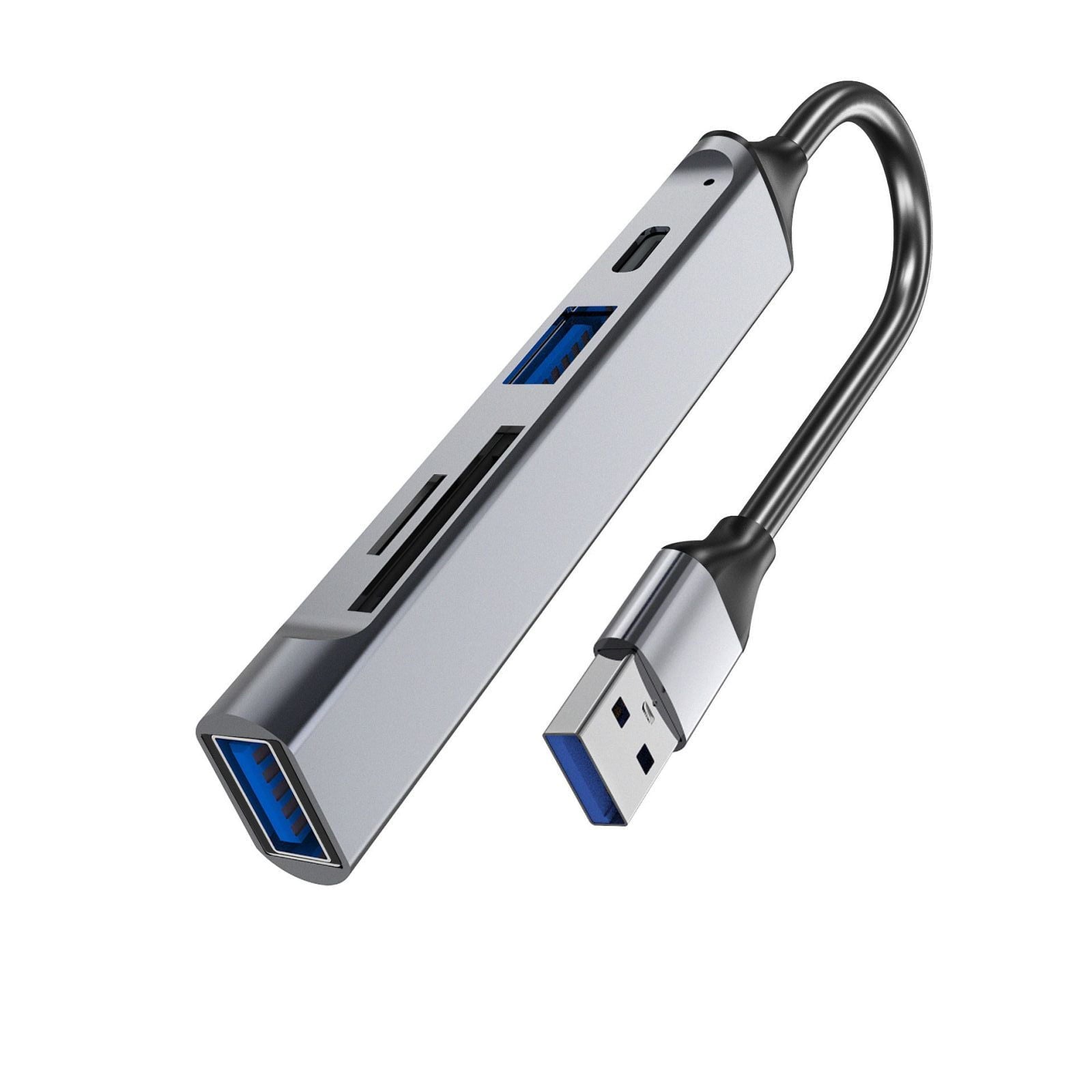 5 in 1 Multiport USB Type C Hubs Docking Station with USB3.0 2.0 Card Reader for Laptops
