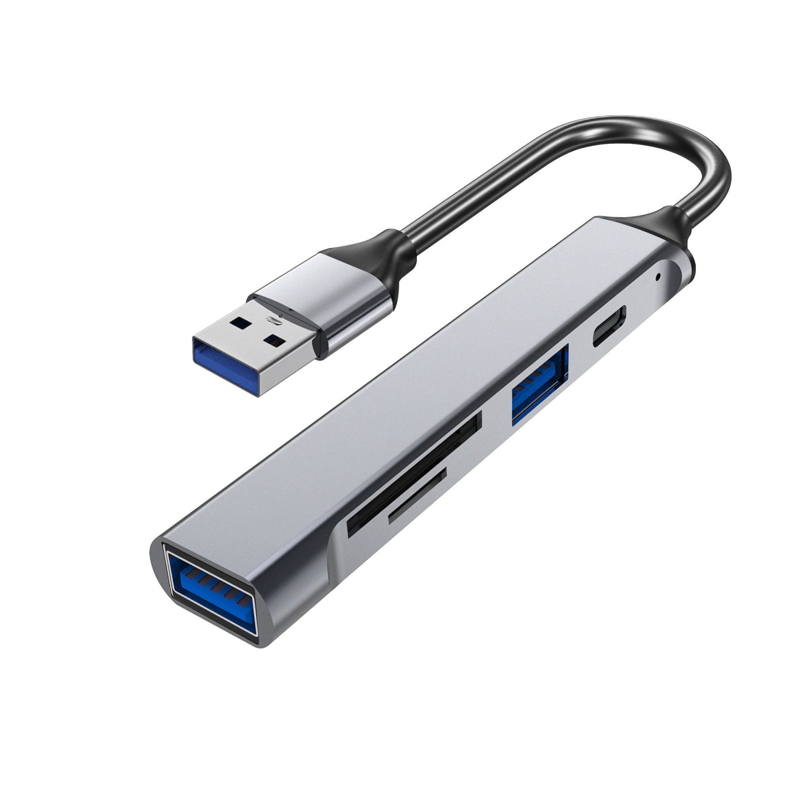 5 in 1 Multiport USB Type C Hubs Docking Station with USB3.0 2.0 Card Reader for Laptops