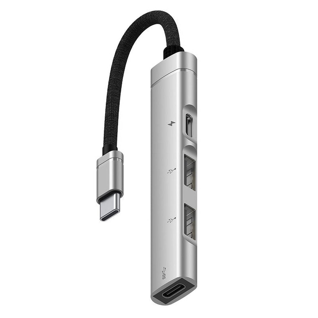 For Android Mobile Phone Computer Tablet Portable PD Charging Hub Type-C USB C Expansion Dock,Silver,1 x Docking Station,Silver