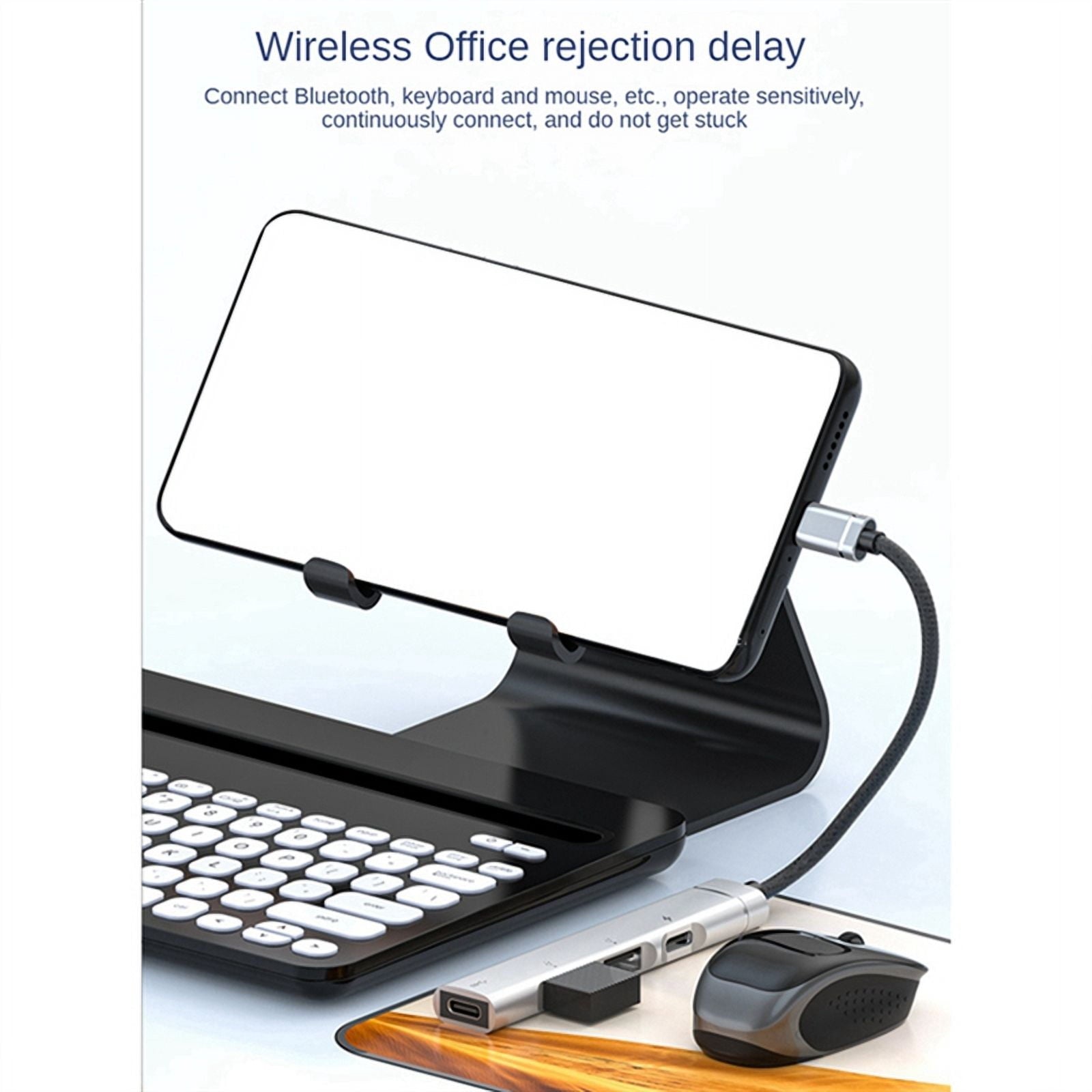 For Android Mobile Phone Computer Tablet Portable PD Charging Hub Type-C USB C Expansion Dock,Silver,1 x Docking Station,Silver