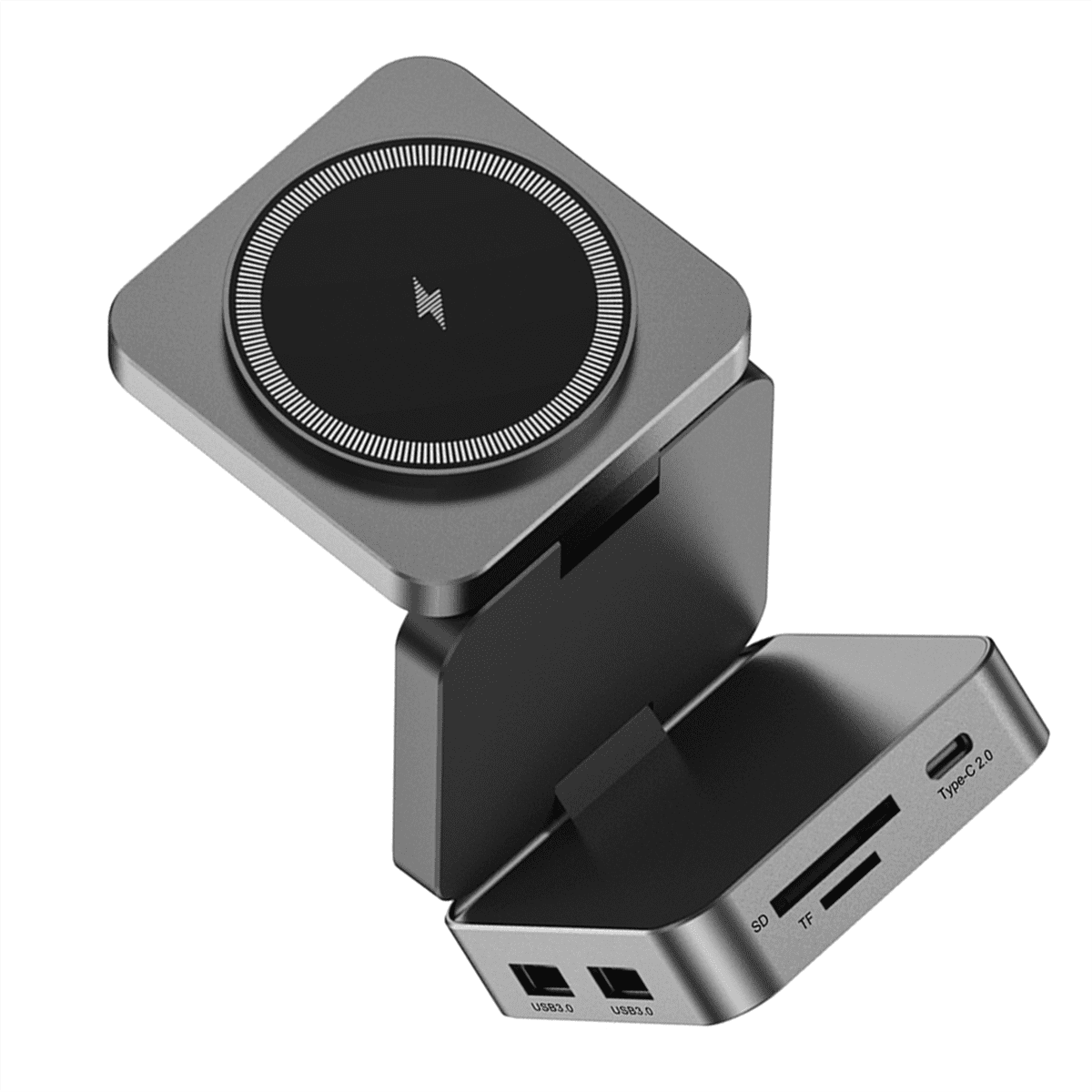 10 in 1 Docking Station Aluminum Alloy Magnetic Suction Charging Hub