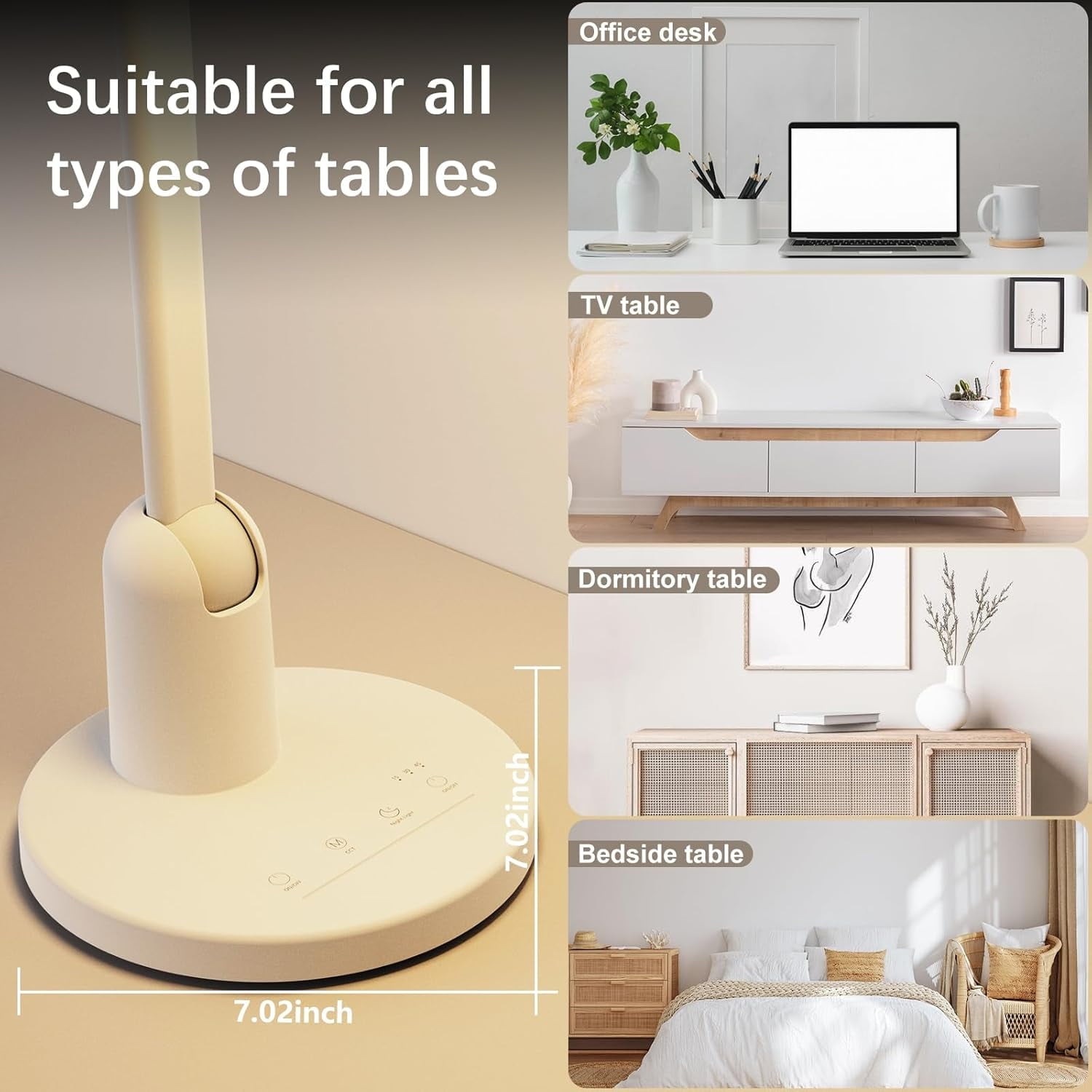 dxynlzq Desk Lamps for Home Office with Stable Base  1000LM Ultra Bright Eye-Caring Desk Light  3000K-6000K Dimmable Table Lamp with Stepless Dimming &amp;amp; Timing Function for Work  Readi