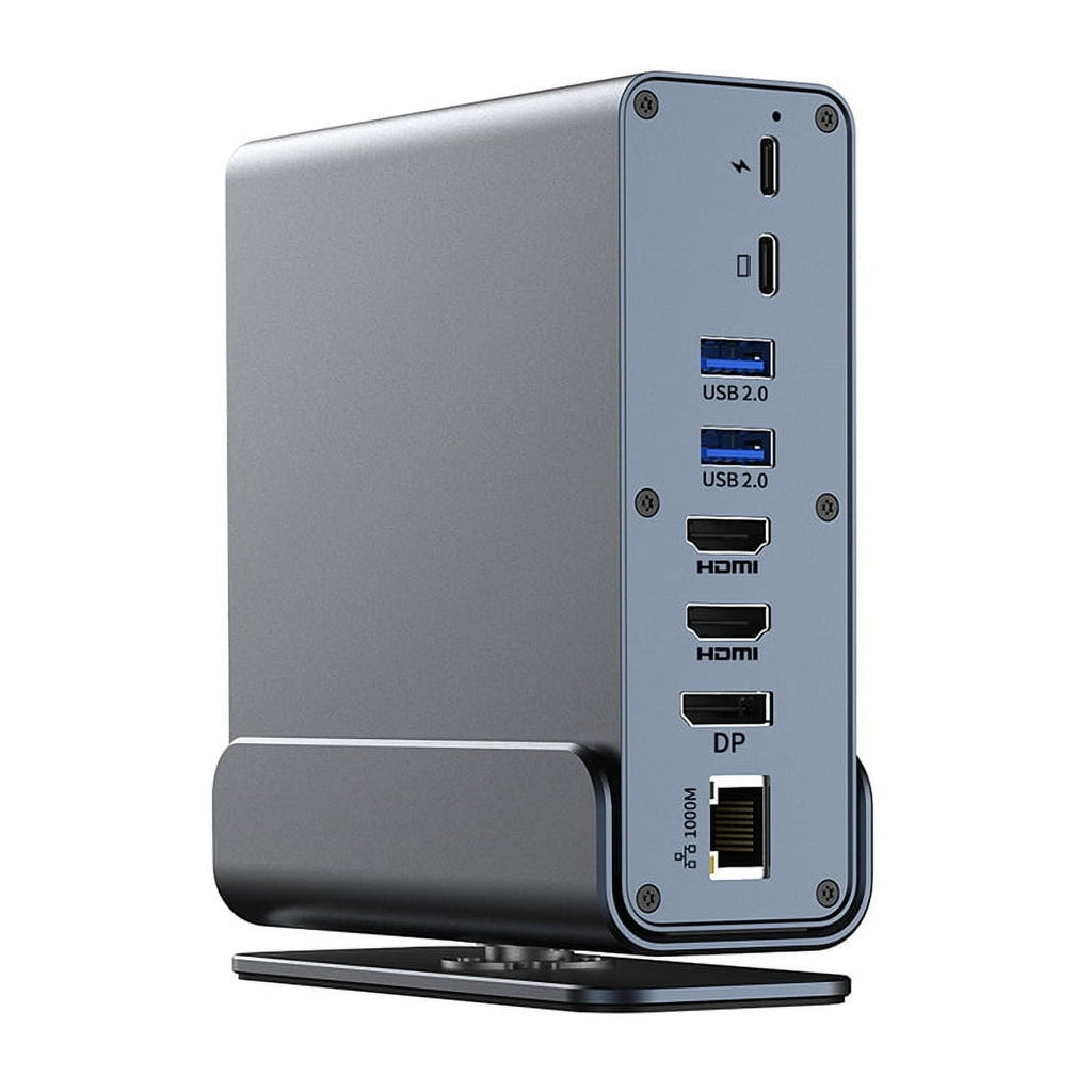 15 in 1 USB-C Docking Station 4K HD Vertical Hub with Triple Monitor