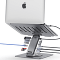 Laptop Docking Station for MacBook Pro/Air/Dell/HP/Surface HC 11-in-1 USB C Hub 360°Rotatable Laptop Stand with USB Hub 4K HDMI USB 3.0 PD100W 3.5mm Audio Jack RJ 45 TF/SD Reader Universal Laptop Doc