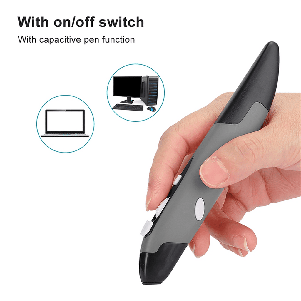 Ergonomic Mouse Mouse Pen Type Mouse USB Computer PC Parts Wireless 2.4G Mouse Pen Type Innovative Vertical Red