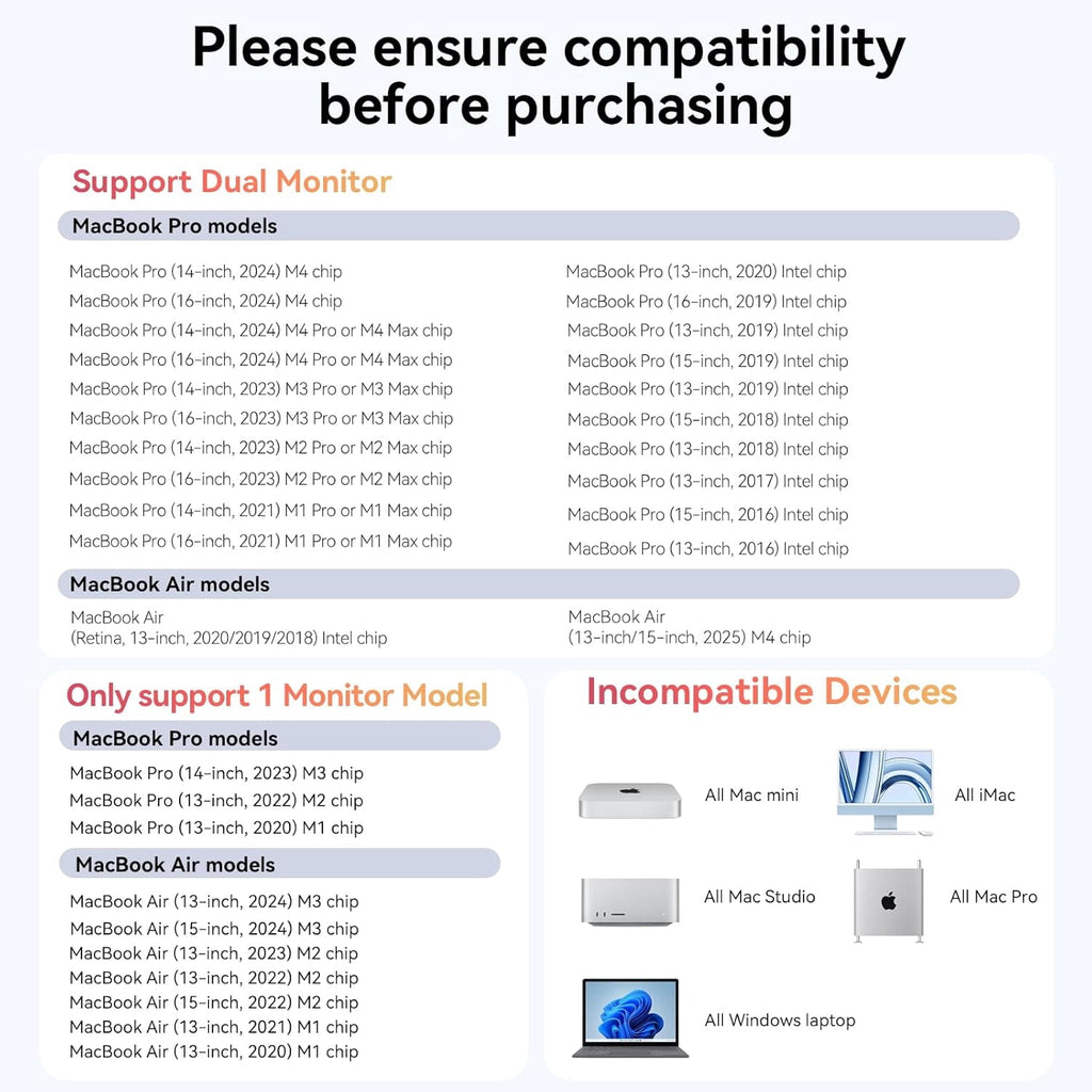 Docking Station Dual  with 2 4k  Display,15 in 2  C Docking Station for  with 2 , VGA, PD3.0, 7  Ports, RJ45 Ethernet &amp; 3.5mm Audio (No Power )