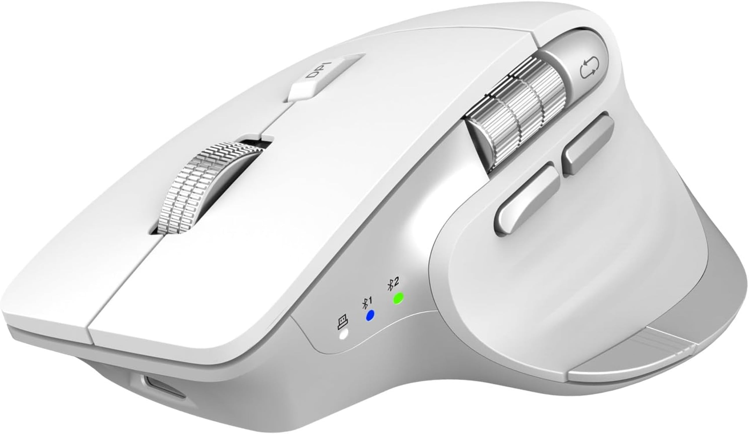 Wireless Bluetooth Mouse, Ergonomic Rechargeable Silent Mouse with Multi-Device, Adjustable DPI, Flying Scroll &amp; Thumb Wheel