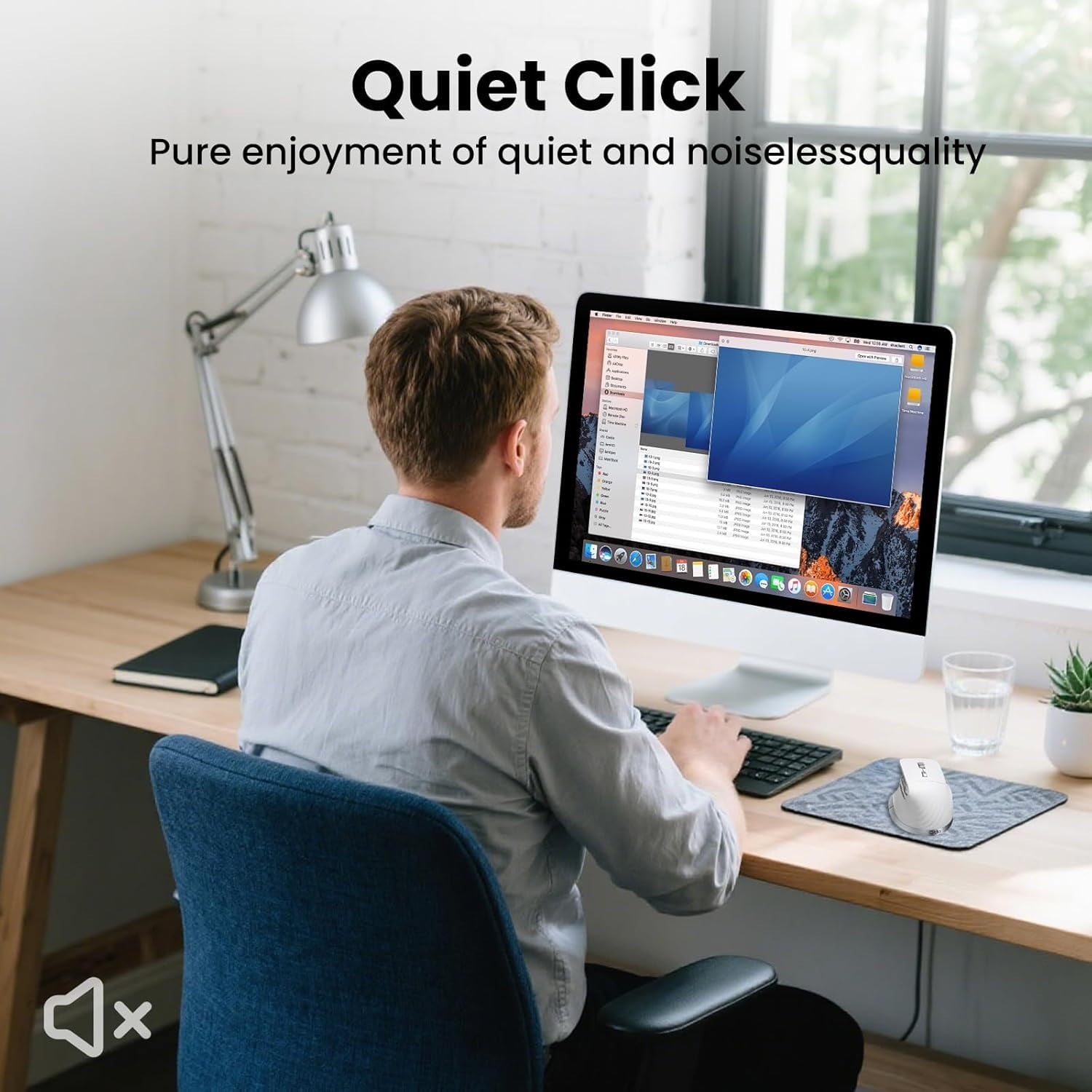 Wireless Bluetooth Mouse, Ergonomic Rechargeable Silent Mouse with Multi-Device, Adjustable DPI, Flying Scroll &amp; Thumb Wheel