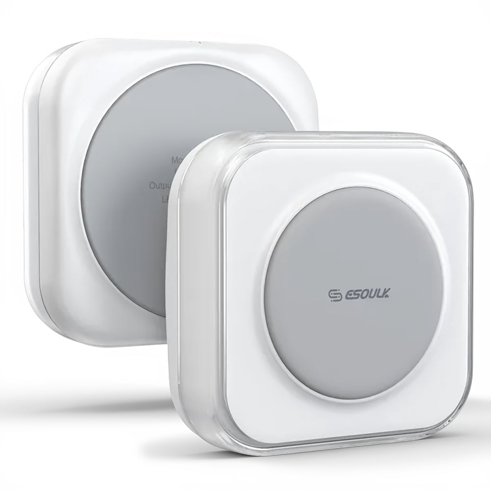 Multifunctional 15W Wireless Charger, 3-Level Night Light &amp; Sleep Friendly, White All-in-One Charging Station for Bedside