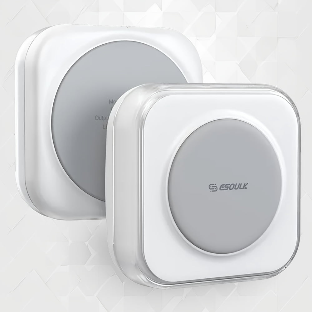 Multifunctional 15W Wireless Charger, 3-Level Night Light &amp; Sleep Friendly, White All-in-One Charging Station for Bedside