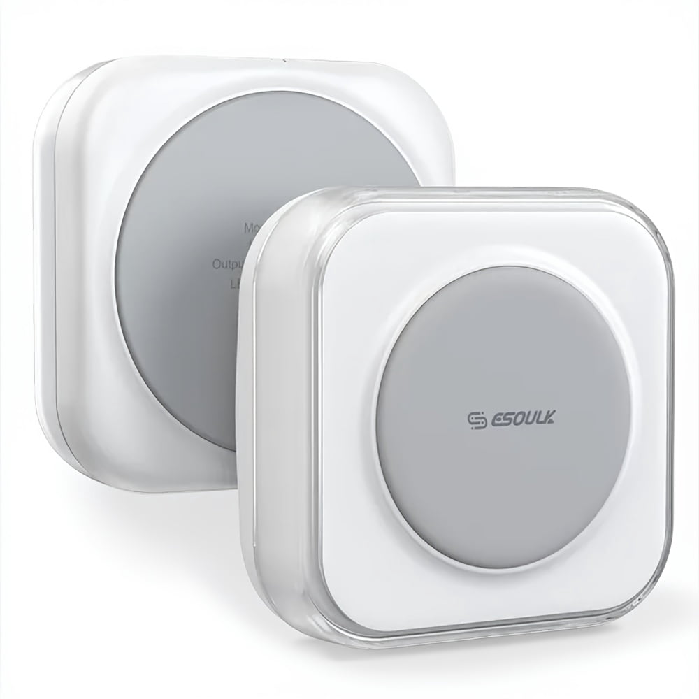 Multifunctional 15W Wireless Charger, 3-Level Night Light &amp; Sleep Friendly, White All-in-One Charging Station for Bedside