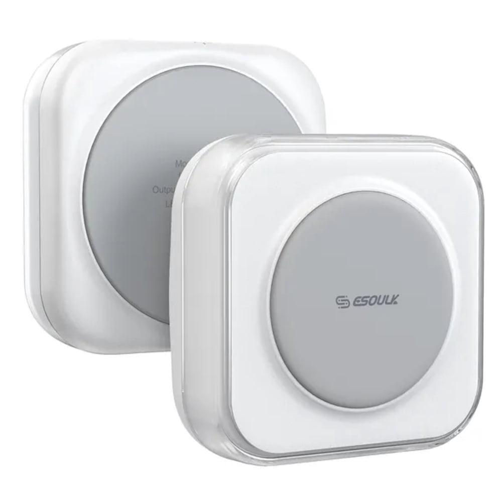 Multifunctional 15W Wireless Charger, 3-Level Night Light &amp; Sleep Friendly, White All-in-One Charging Station for Bedside