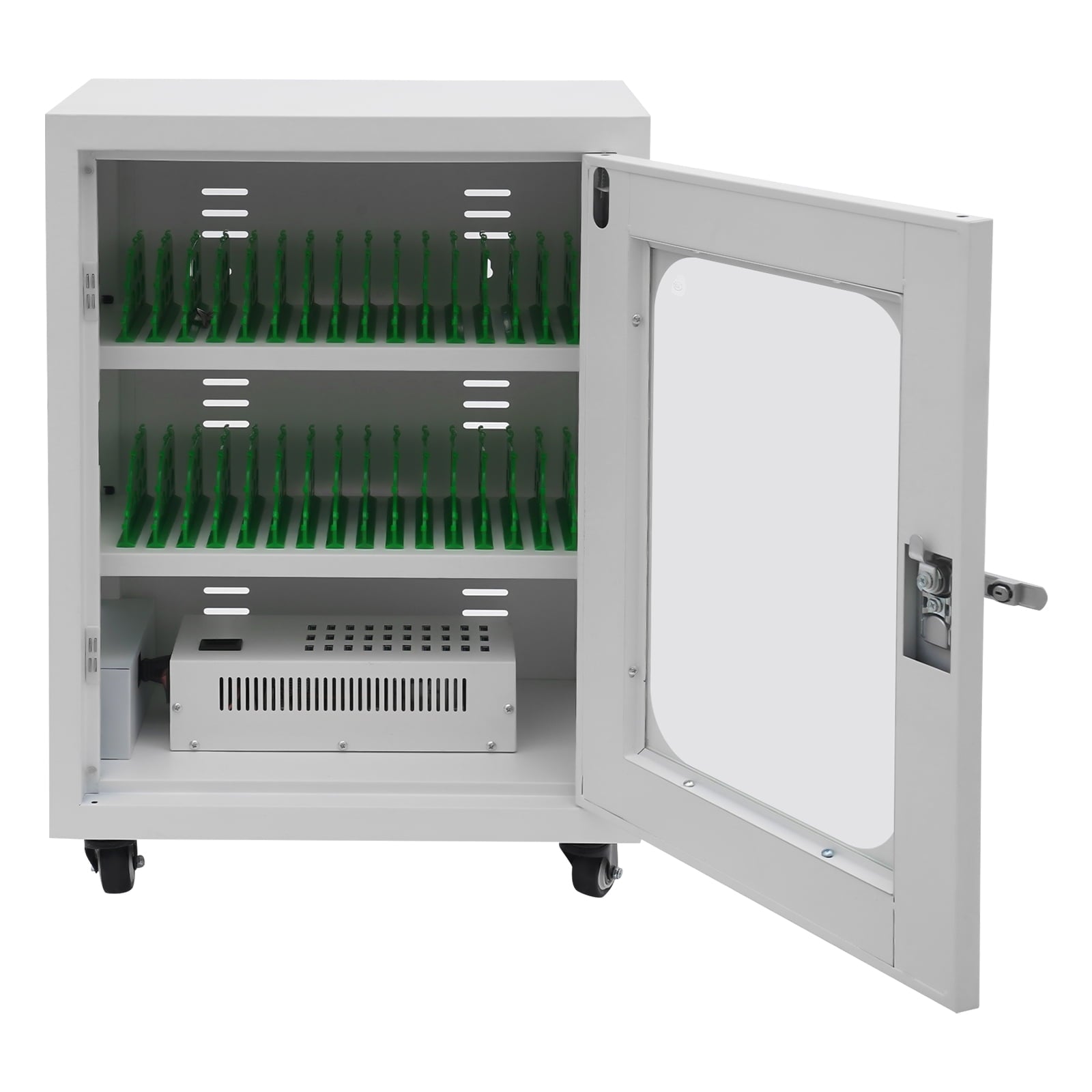 30-Device Charging Station, Mobile Charging Cabinet, Mobile Charging Cart