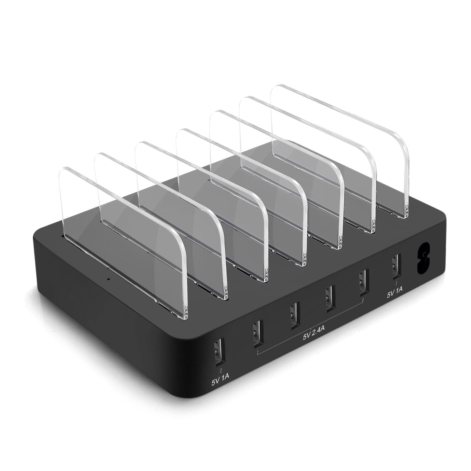 50W Portable Holder 6-Port USB Fast Charger Dock Station for iPhone i Pad iWatch