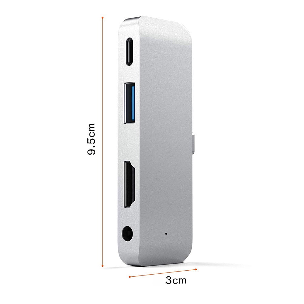 Laptop Docking Station USB Adapter 9.5x3cm Silver