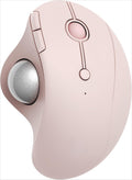 Wireless Trackball Mouse, Bluetooth Ergonomic Rollerball Mouse, Rechargeable Multi Devices USB/Bluetooth Connection Thumb Control