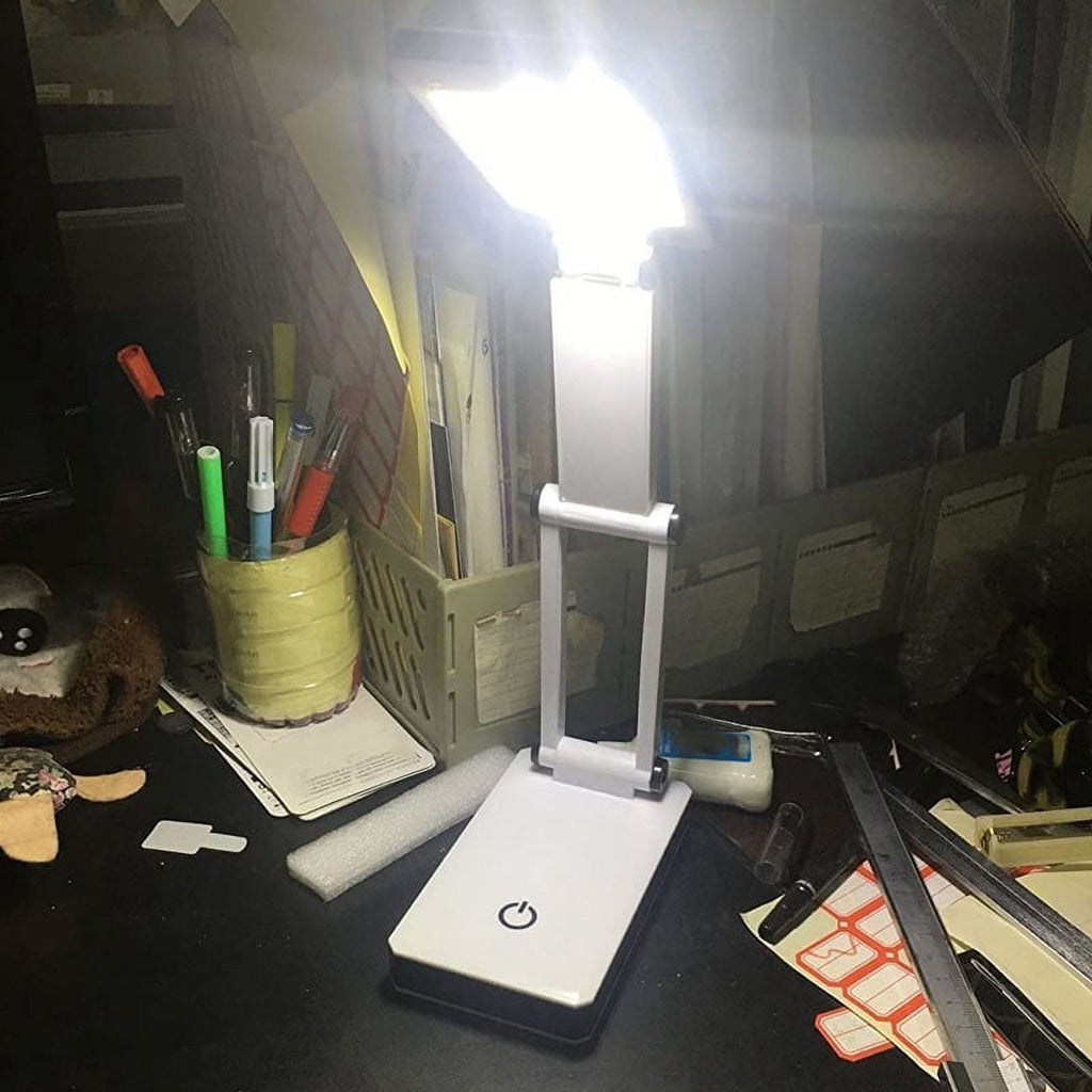 Super Bright COB LED Portable Desk Lamp Foldable Sensitive Control Battery and USB Powered (No Battery)