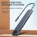 10 in 1 USB C Docking Station USB HUB Type C Splitter