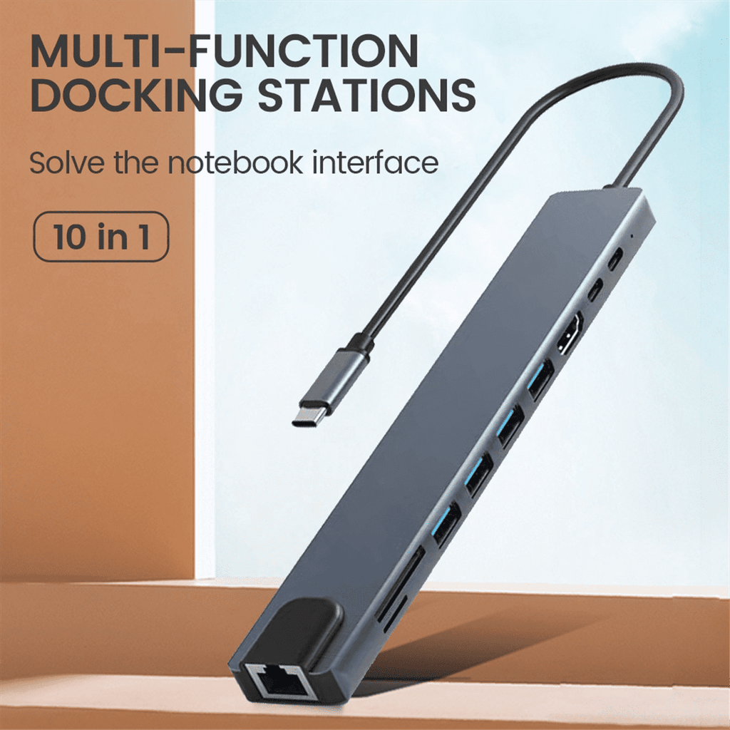 10 in 1 USB C Docking Station USB HUB Type C Splitter