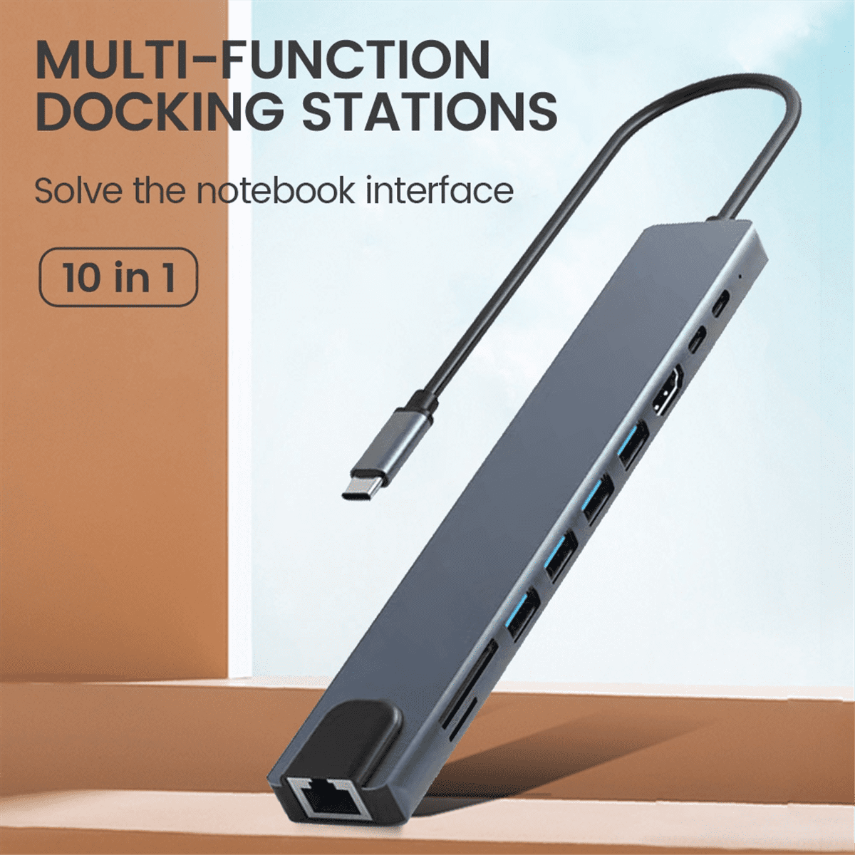 10 in 1 USB C Docking Station USB HUB Type C Splitter