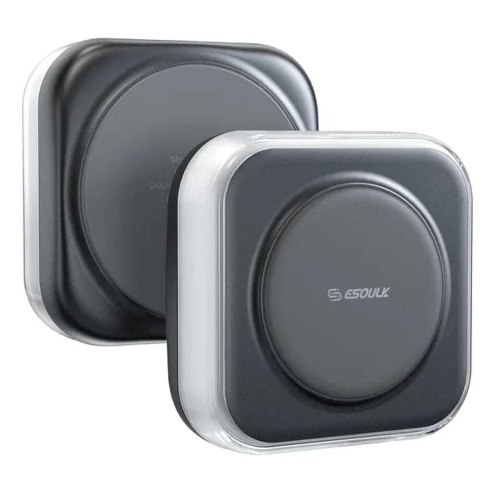 Multifunctional 15W Wireless Charger, 3-Level Night Light &amp; Sleep Friendly, Black White All-in-One Charging Station for Bedside