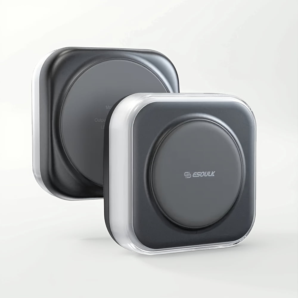 Multifunctional 15W Wireless Charger, 3-Level Night Light &amp; Sleep Friendly, Black White All-in-One Charging Station for Bedside