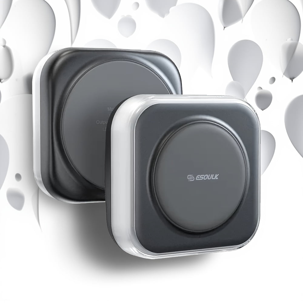 Multifunctional 15W Wireless Charger, 3-Level Night Light &amp; Sleep Friendly, Black White All-in-One Charging Station for Bedside