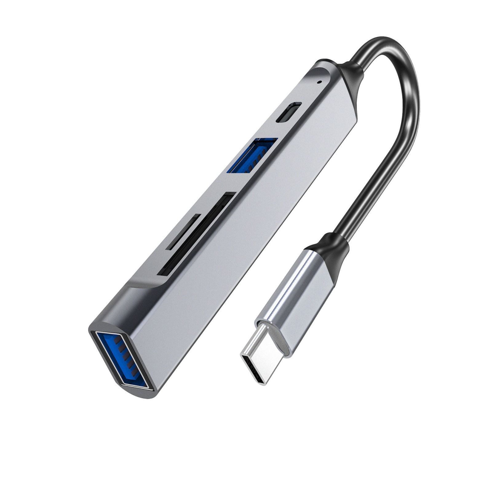 5 in 1 Multiport USB Type C Hubs Docking Station with USB3.0 2.0 Card Reader for Laptops
