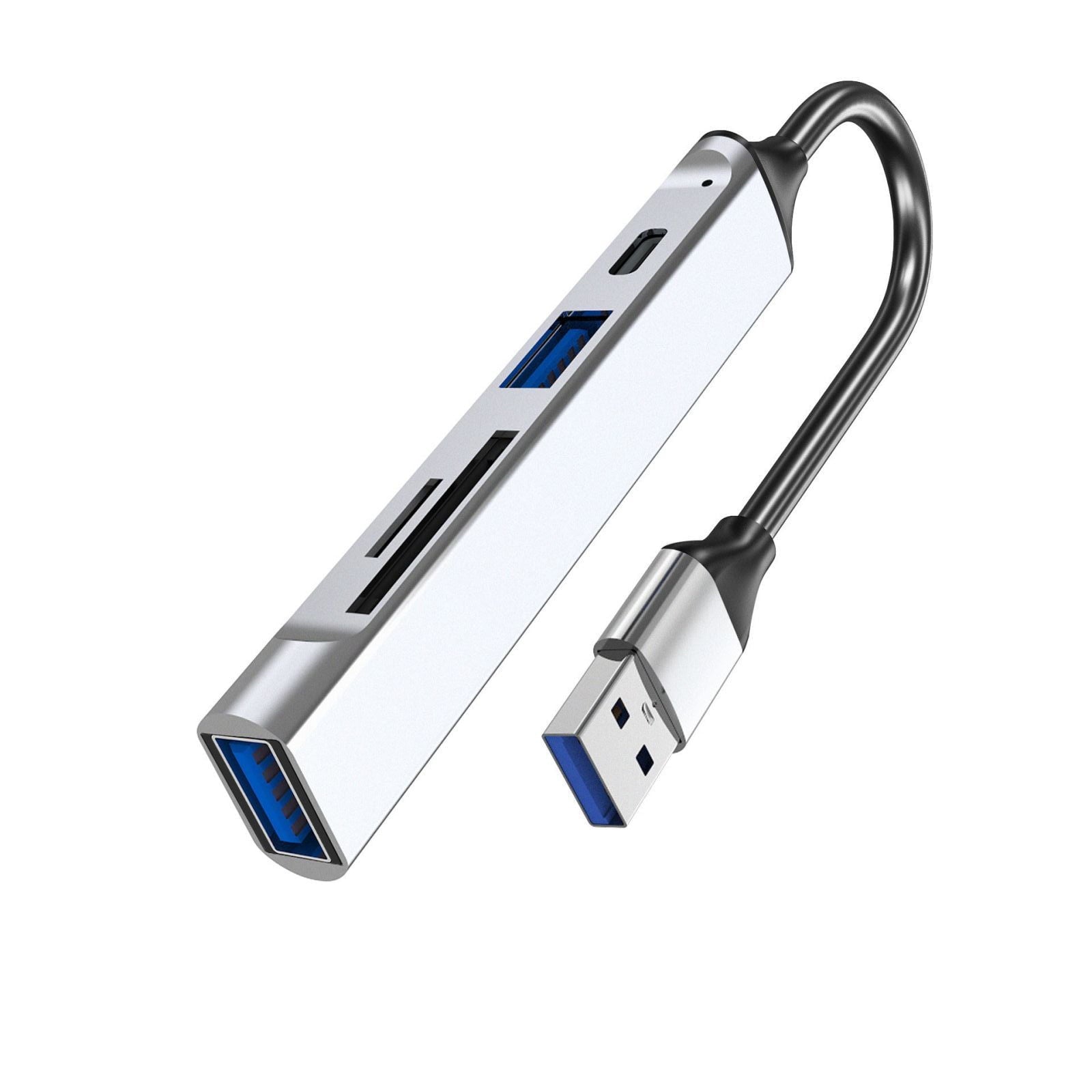5 in 1 Multiport USB Type C Hubs Docking Station with USB3.0 2.0 Card Reader for Laptops