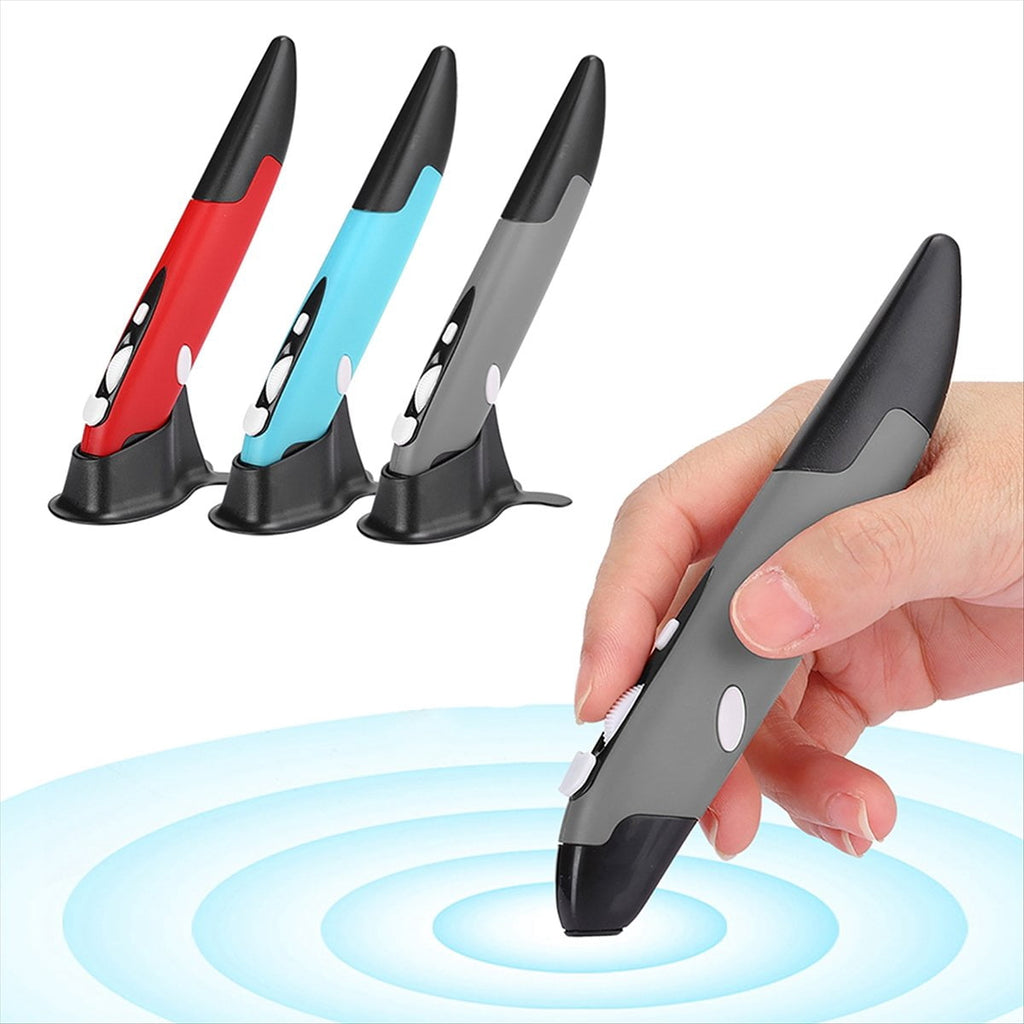 Ergonomic Mouse Mouse Pen Type Mouse USB Computer PC Parts Wireless 2.4G Mouse Pen Type Innovative Vertical Blue,1 * mouse 2 * OTG adapter,Blue