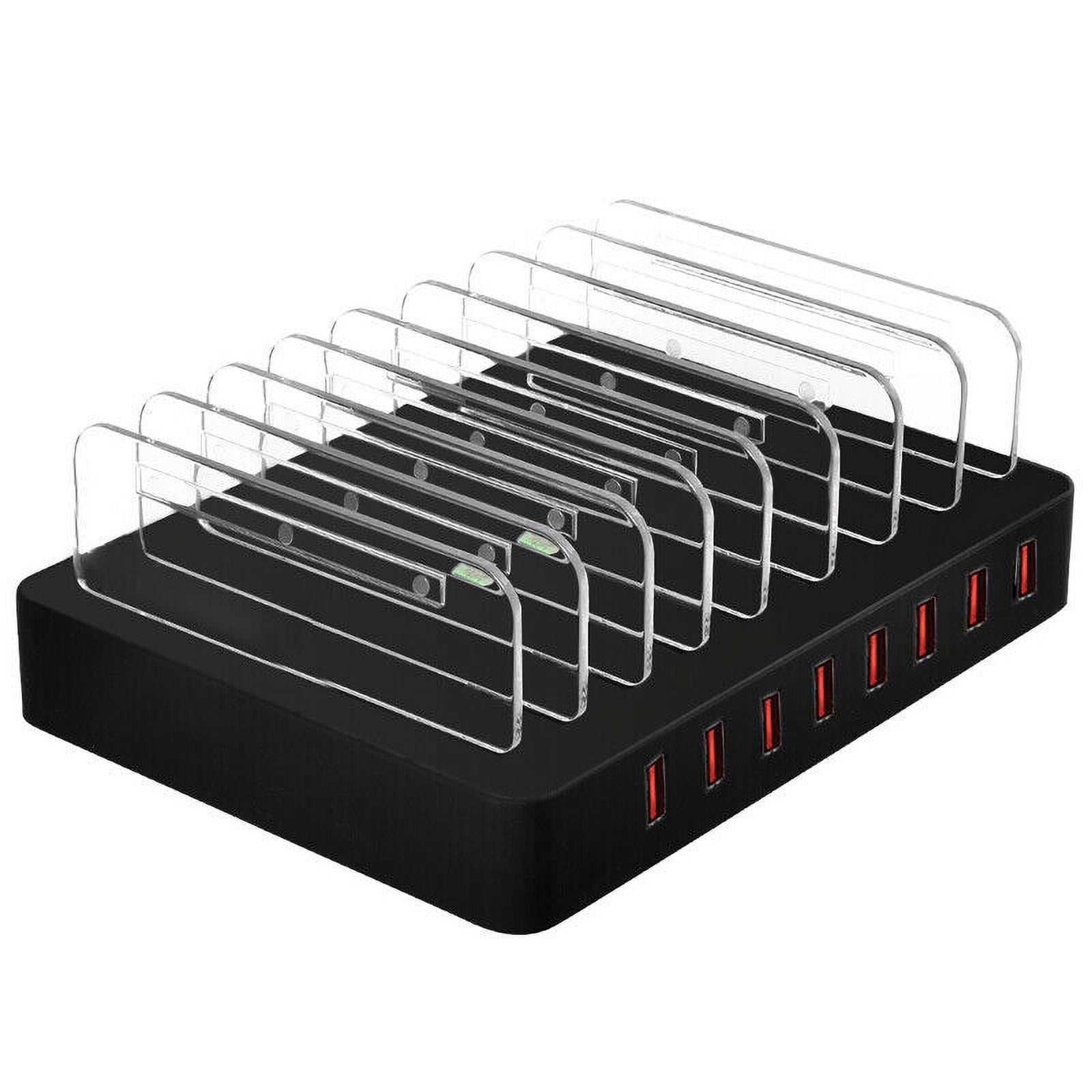 96W Portable Detachable holder 8-Port USB Wall Charger Dock for Multiple Devices