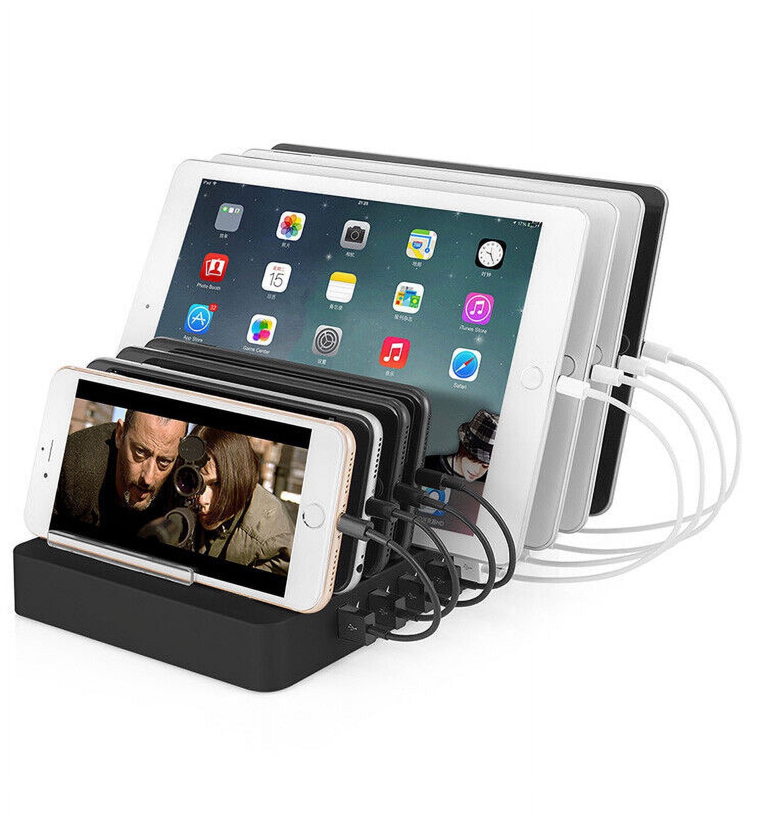 96W Portable Detachable holder 8-Port USB Wall Charger Dock for Multiple Devices