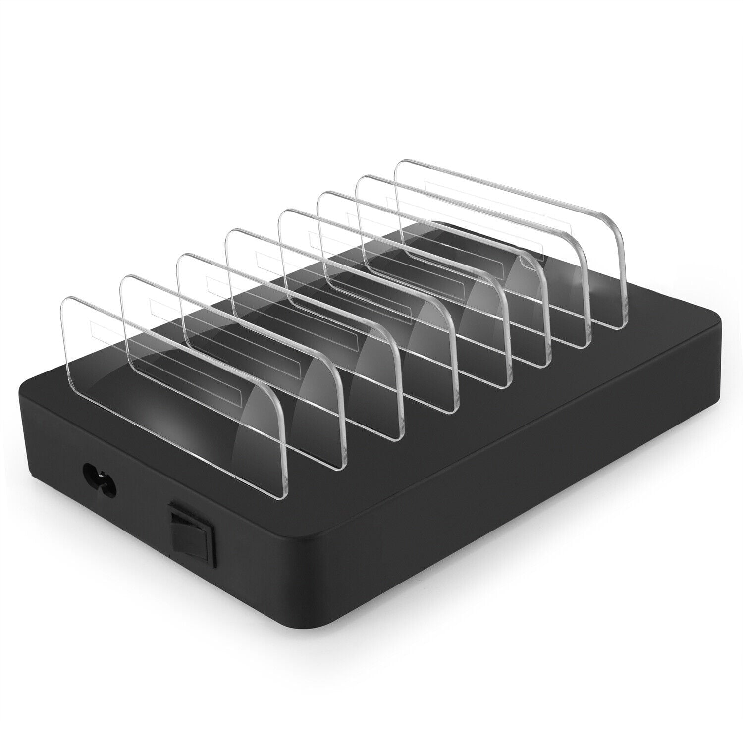 96W Portable Detachable holder 8-Port USB Wall Charger Dock for Multiple Devices