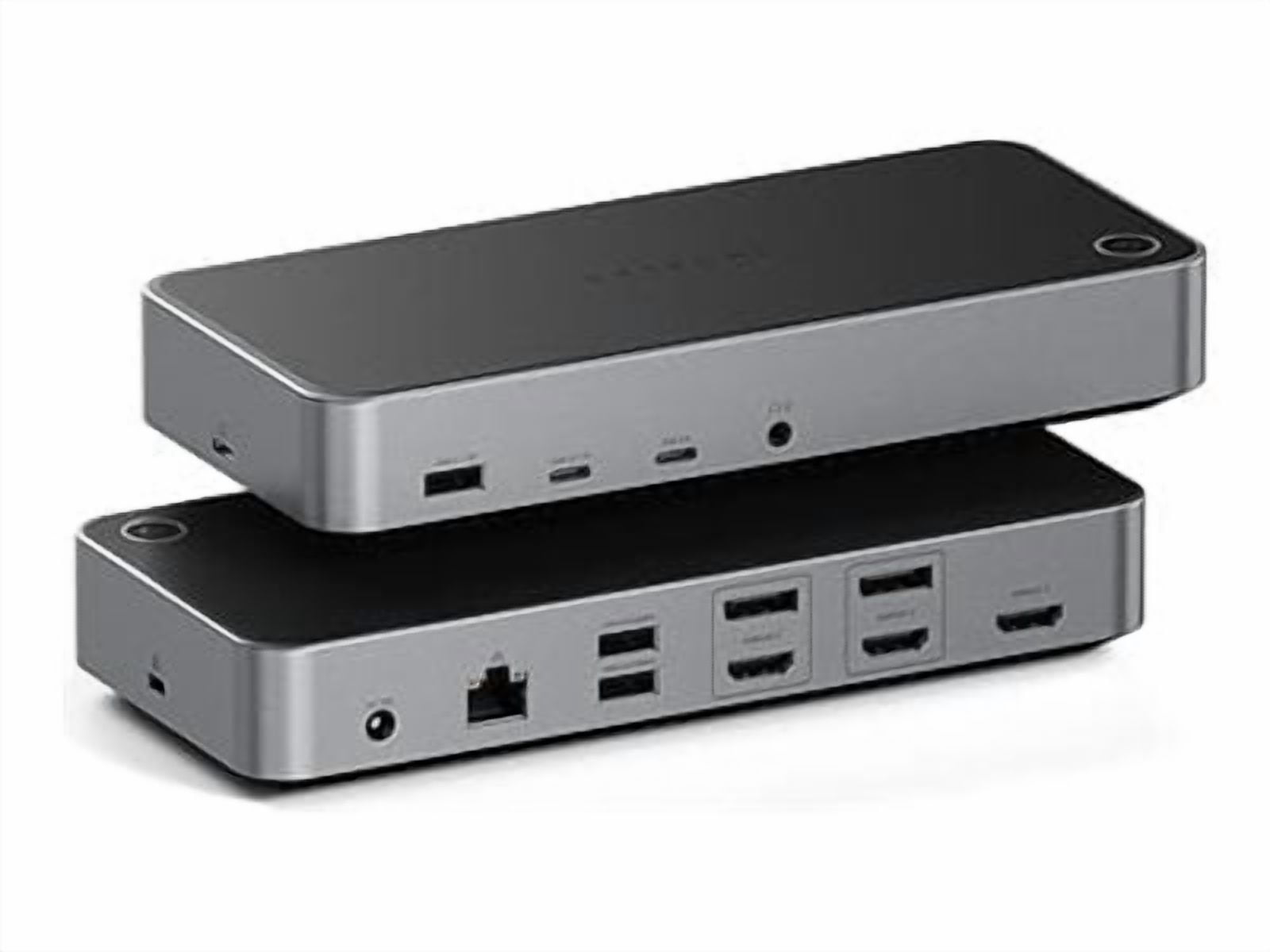 SATECHI Triple 4K Docking Station, USB C Docking Station 13-in-1, with 100W PD, 2 DisplayPort, 3 HDMI, 4 USB-C, USB-A, Gigabit Ethernet, and Audio Jack - for MacBook and Windows