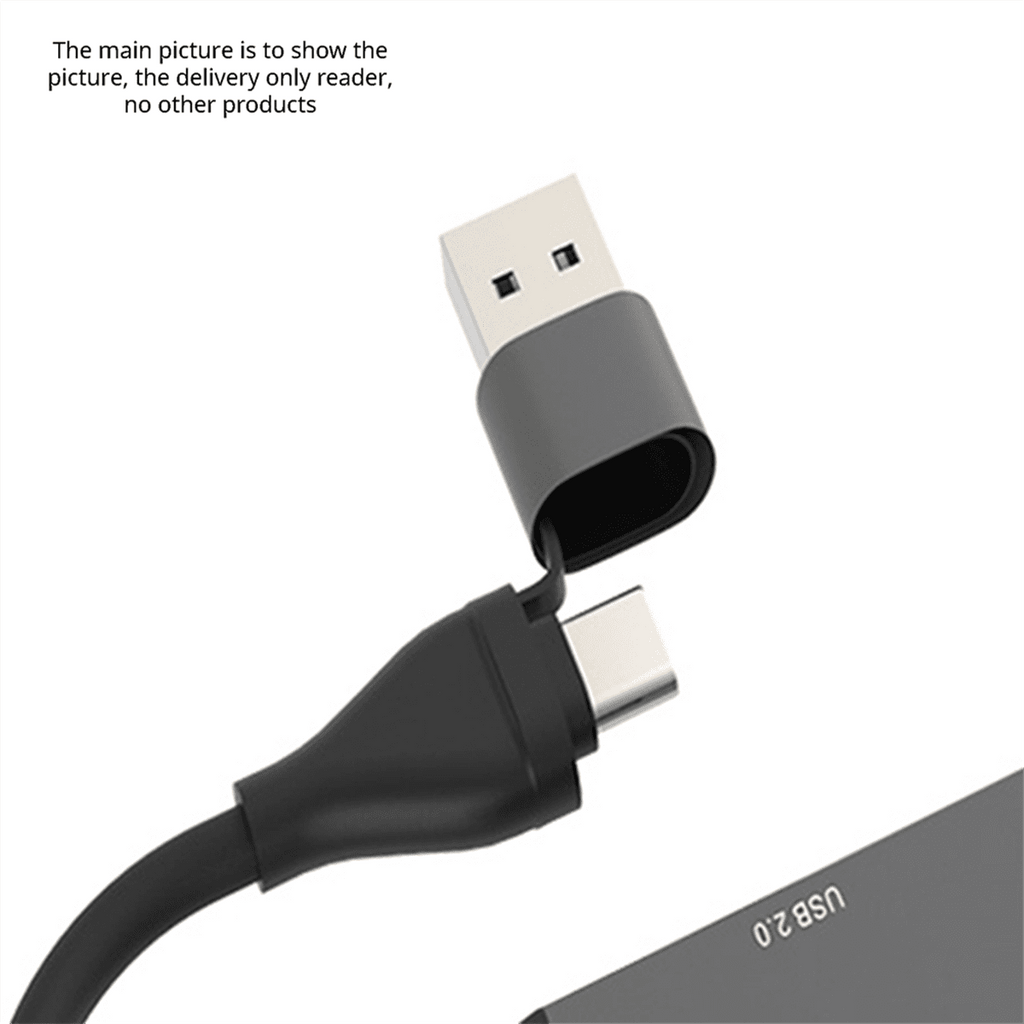 USB C Hub Multifunctional Docking Station Plug and Play Type C Docking Station USB3.0 Hub TF/SD Card Reader Silver