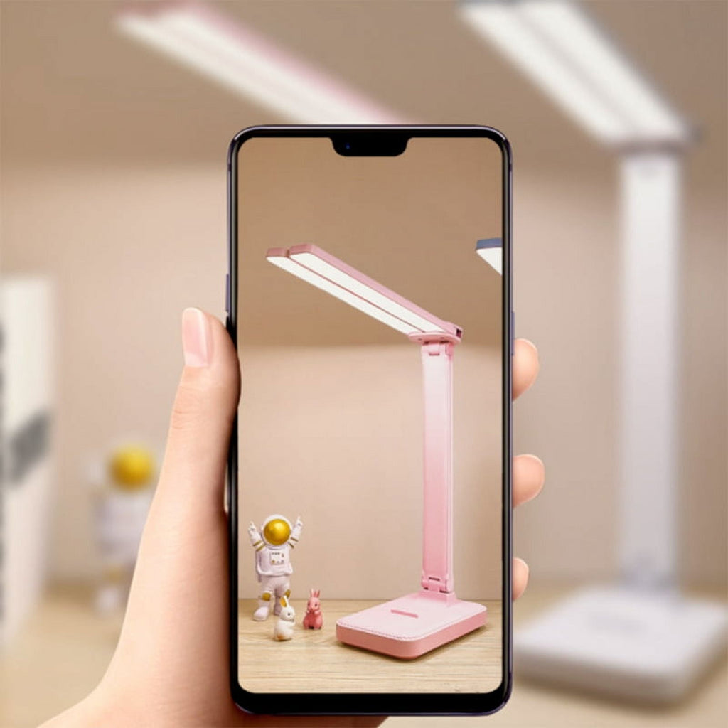 LED Desk Lamp 3 Level Dimmable Touch Night Light USB Rechargeable Eye Protection Foldable Desk Lamp Blue