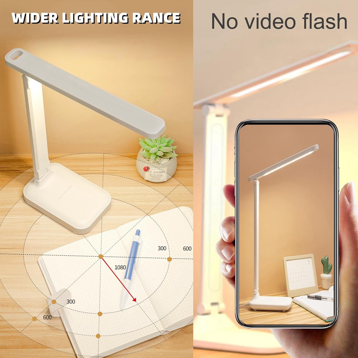 Desk Lamp Dimmable Desk Light eading Lamp 3 Lighting Modes, Eye Potection Accessoies, Study Desk Lamp Equipped  Chage Suitable fo  Office is fo  Giving
