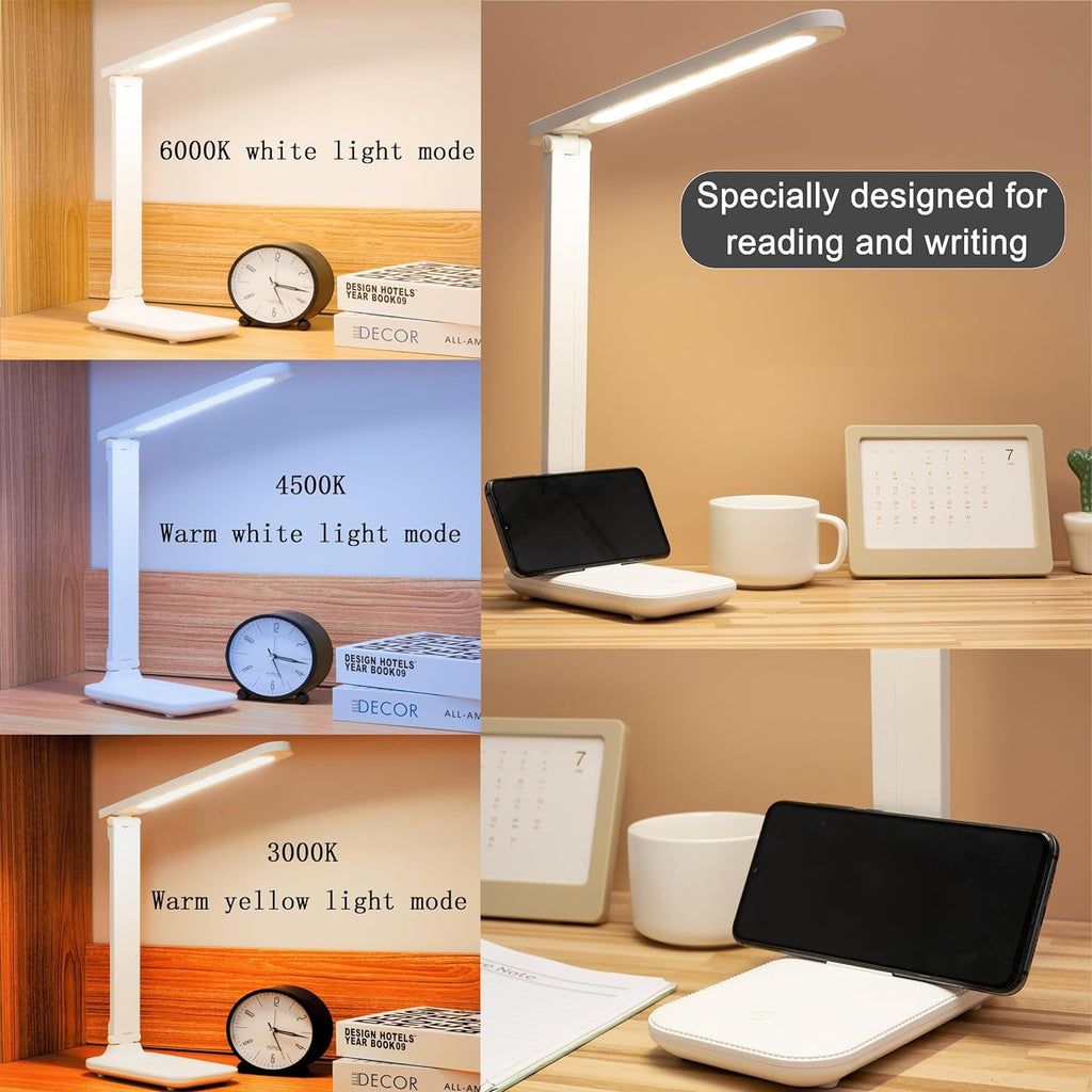 Desk Lamp Dimmable Desk Light eading Lamp 3 Lighting Modes, Eye Potection Accessoies, Study Desk Lamp Equipped  Chage Suitable fo  Office is fo  Giving