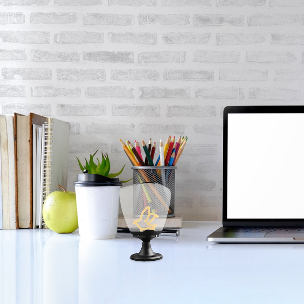 Peace Shaped LED Desk Lamp with Flexible Light for Home Decor and Wedding Setup Multi Color