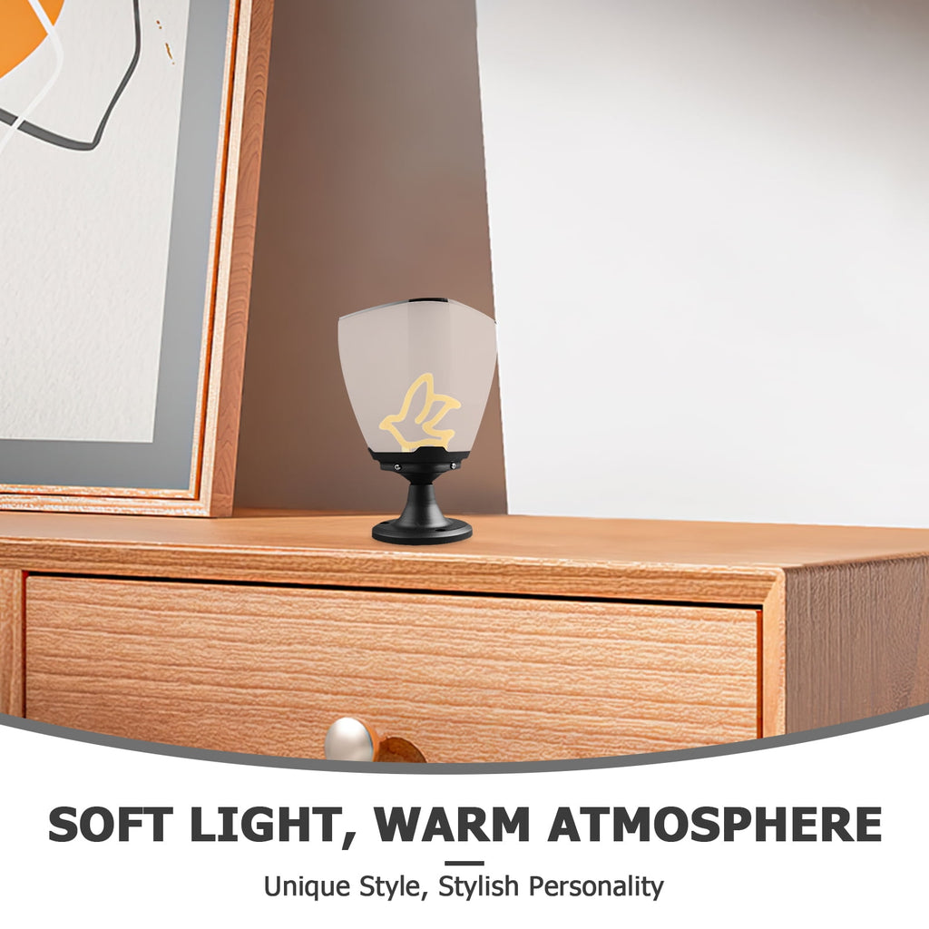 Peace Shaped LED Desk Lamp with Flexible Light for Home Decor and Wedding Setup Multi Color