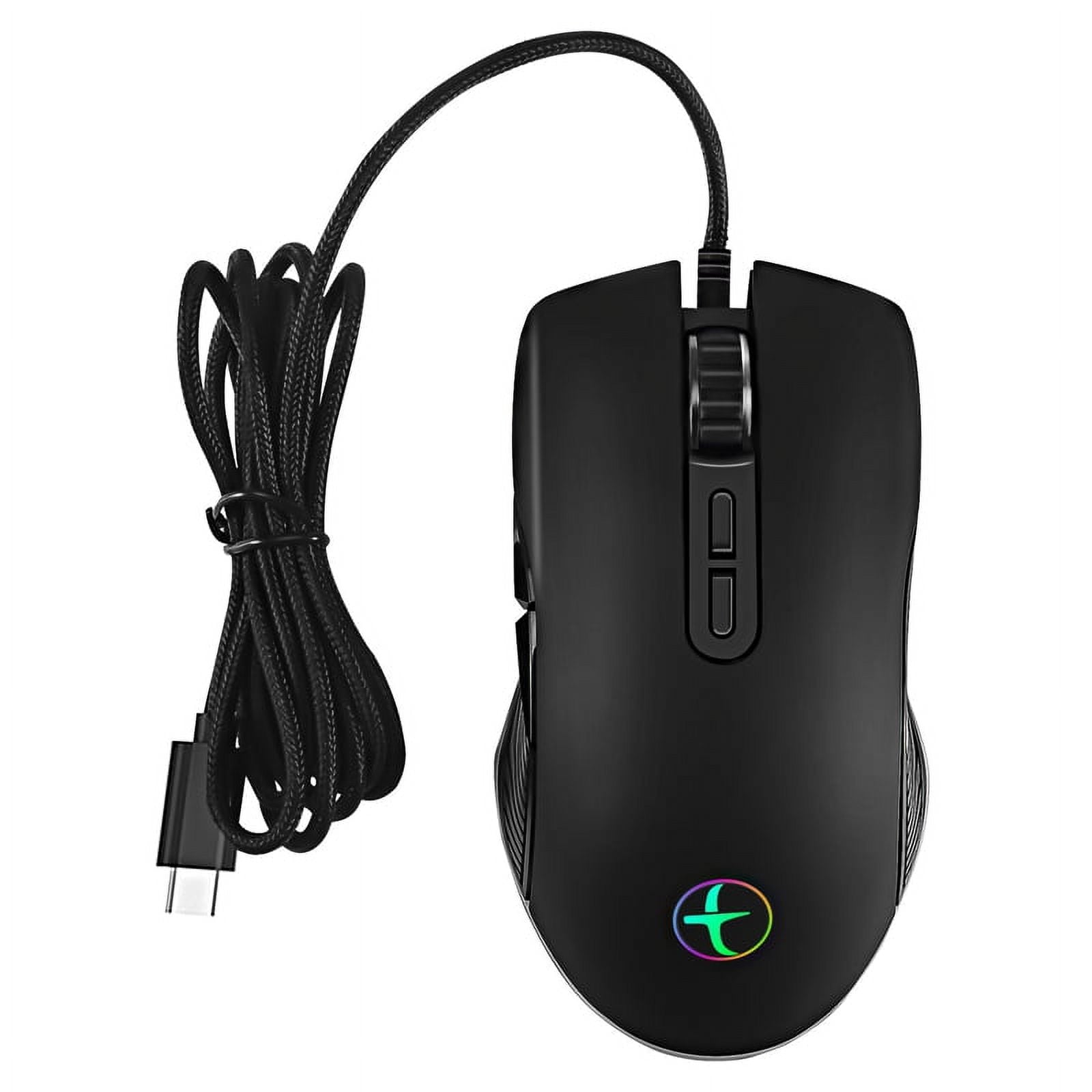 USB C Mouse Type Ergonomic Wired RGB Gaming Optical