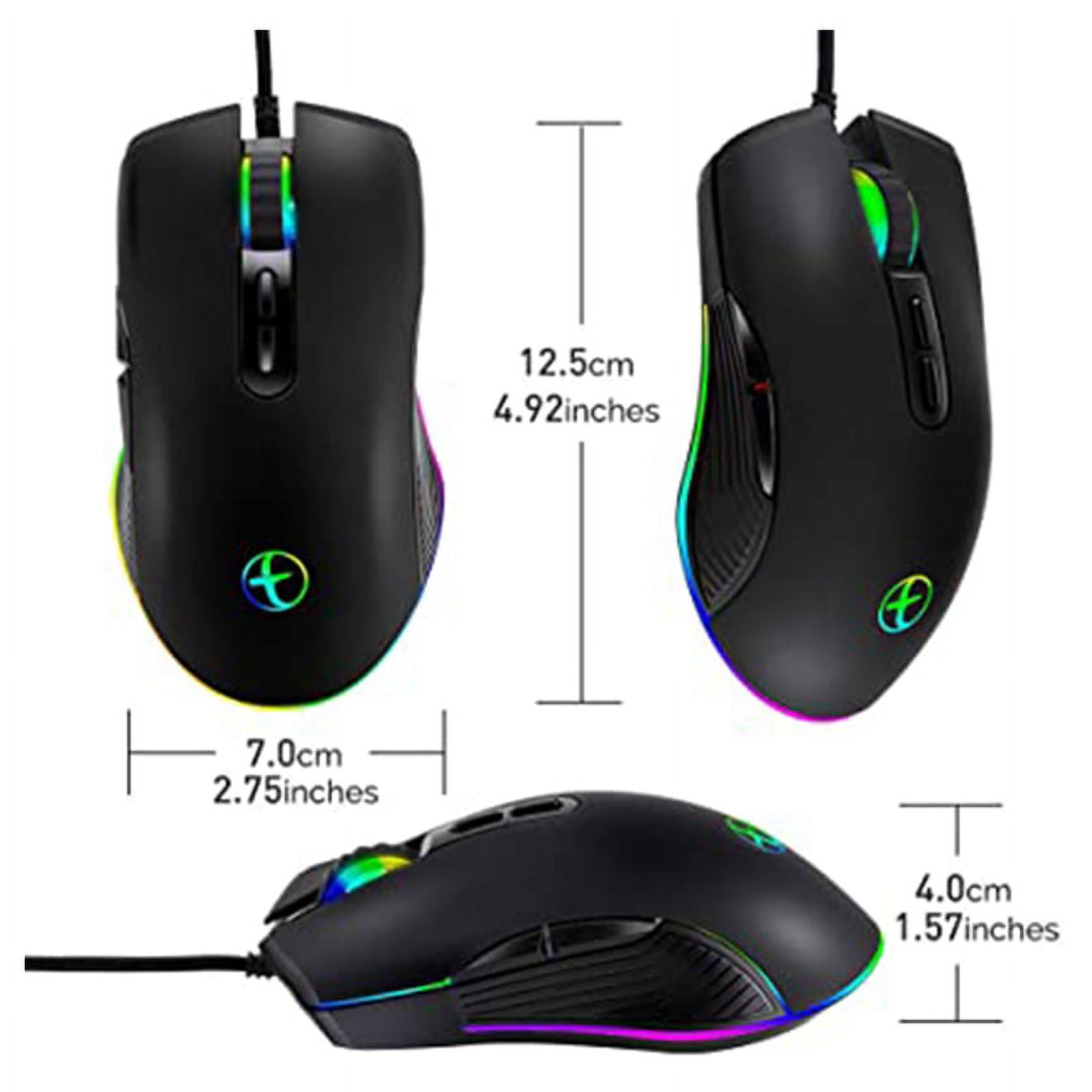 USB C Mouse Type Ergonomic Wired RGB Gaming Optical