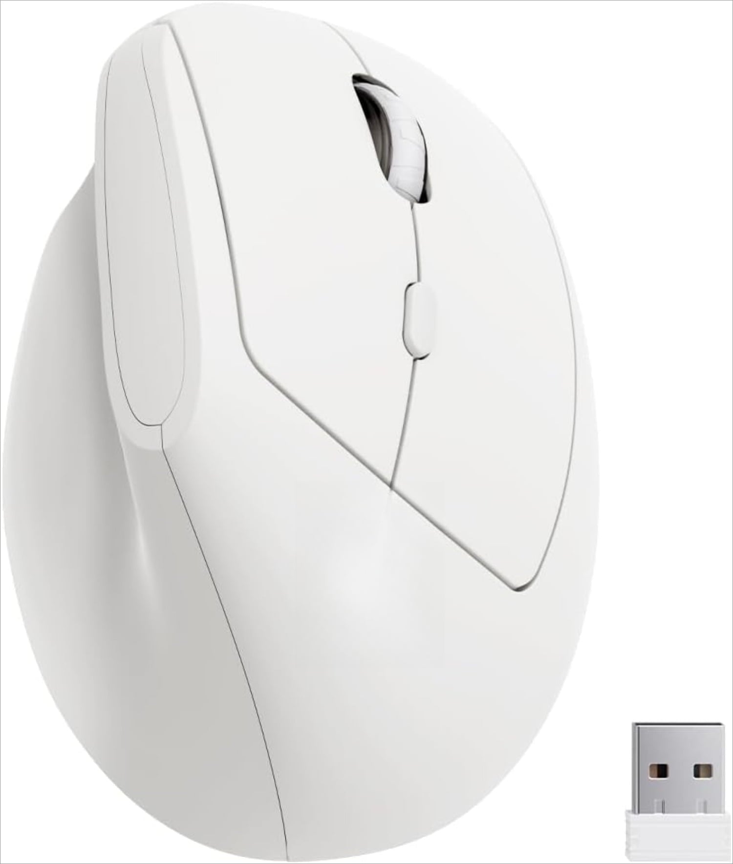 Ergonomic Mouse - Vertical Mouse with 800/1200/1600 Adjustable DPI, 6 Silent Buttons, Auto Power Saving,Light Weight