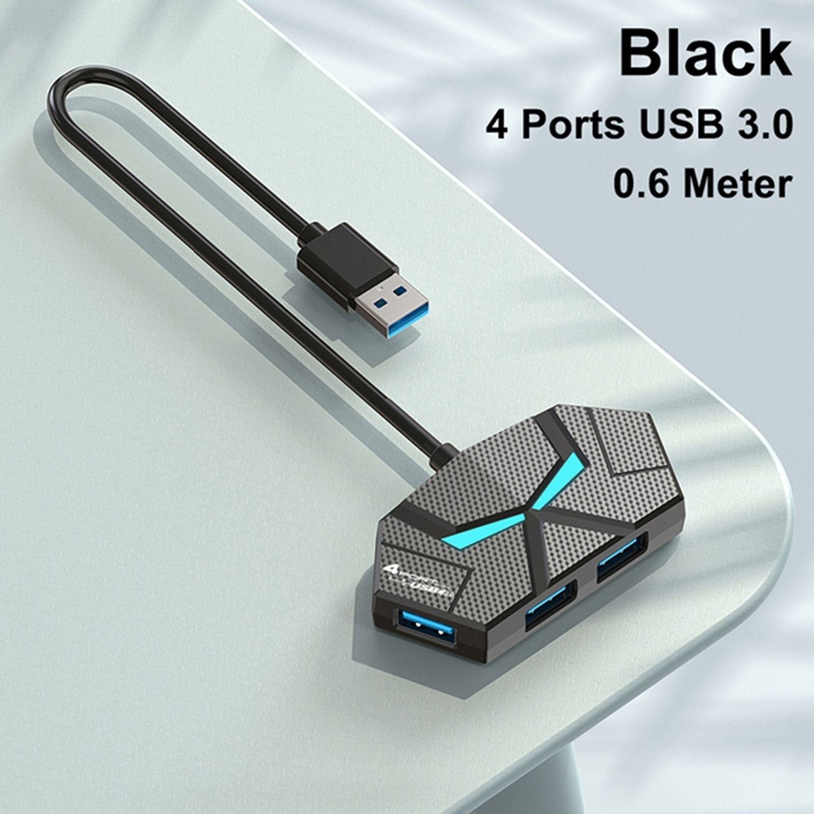 7 Ports USB 3.0 HUB Docking Station Splitter Adapter 5Gbps High Speed Transmission for Laptop Computer