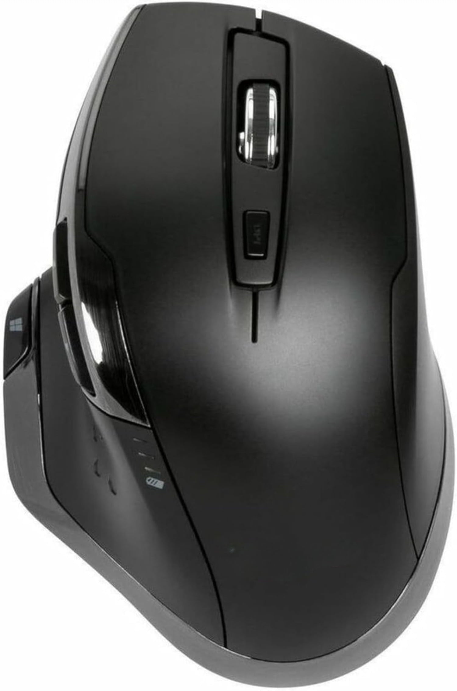Wireless Ergonomic Mouse, 2.4GHz Connection with USB and Laser Precision, 7 Functional Buttons, Black