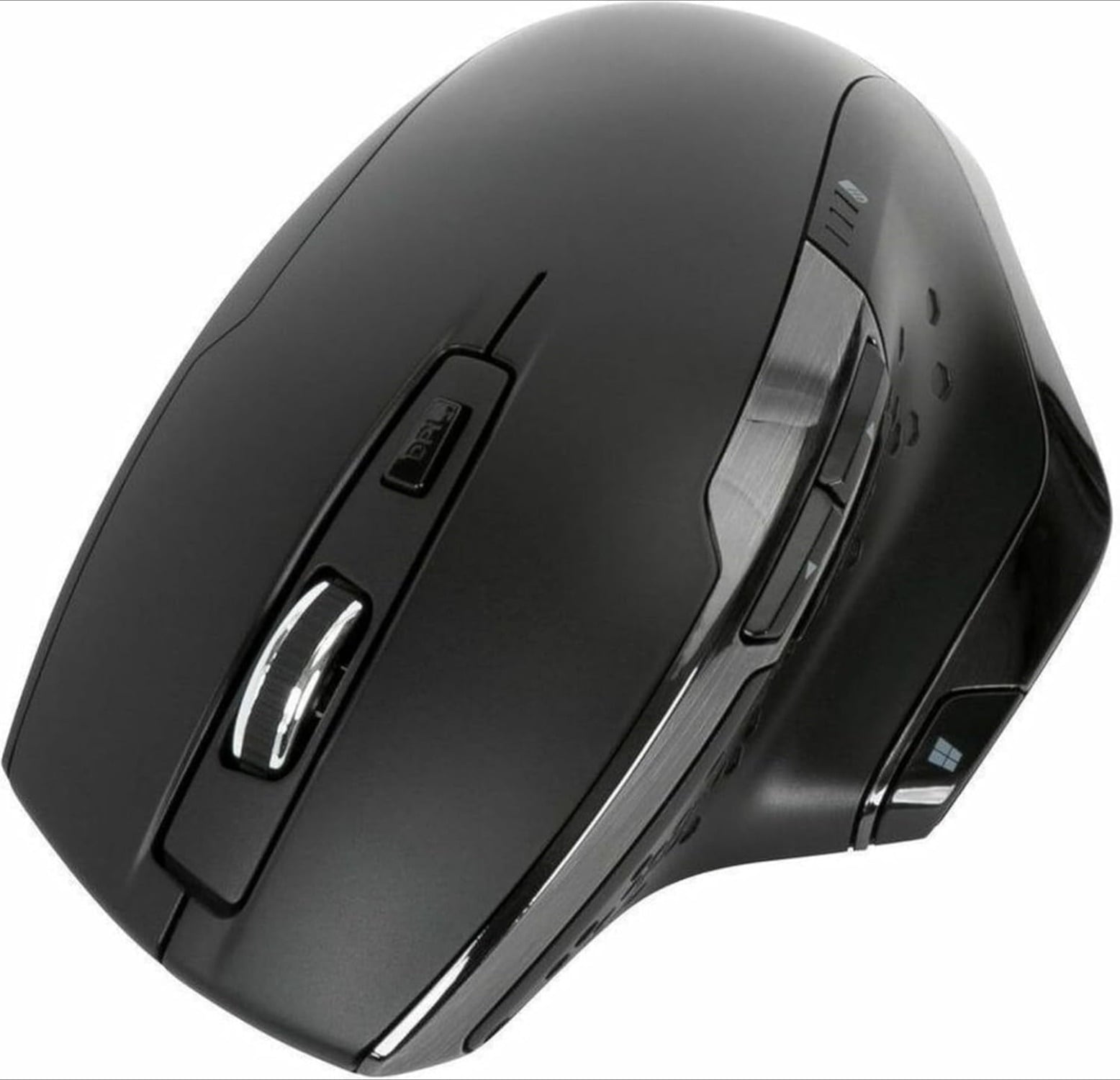 Wireless Ergonomic Mouse, 2.4GHz Connection with USB and Laser Precision, 7 Functional Buttons, Black